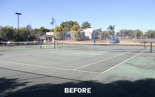 Tennis court painting / tennis court resurfacing