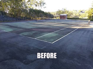 Tennis court painting / tennis court resurfacing